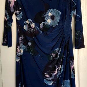 Ralph Lauren blue floral dress size 12